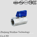 Threaded 1/4" Mini Ball Valve with Butterfly Handle Medium Pressure